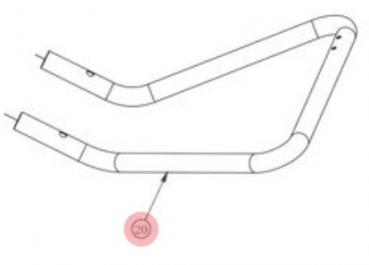 Zipper Maschinen Ersatzteil passend zu ZI-ELB380 Rechter Griff #20